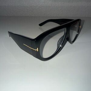 Tom Ford Black Sunglasses with Gold Temple Detail